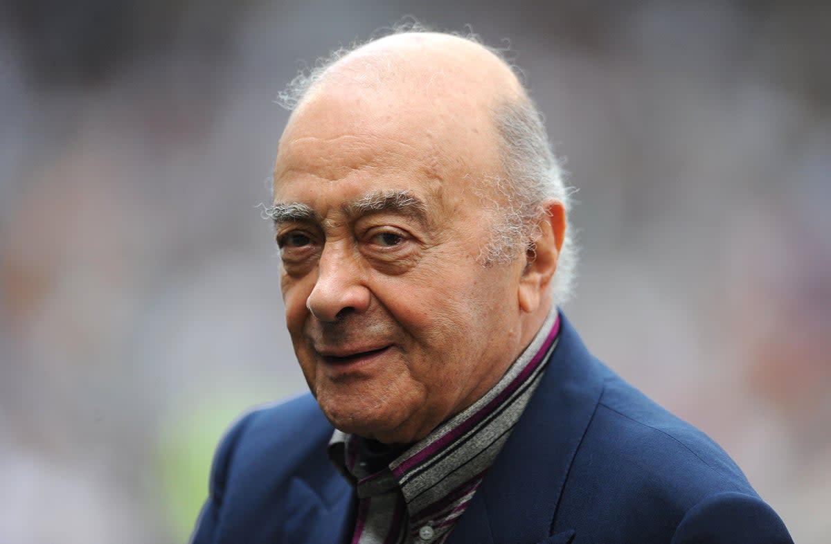 Mr Al Fayed famously fell out with the royal family over the death of his son Dodi alongside Princess Diana in 1997 (PA)