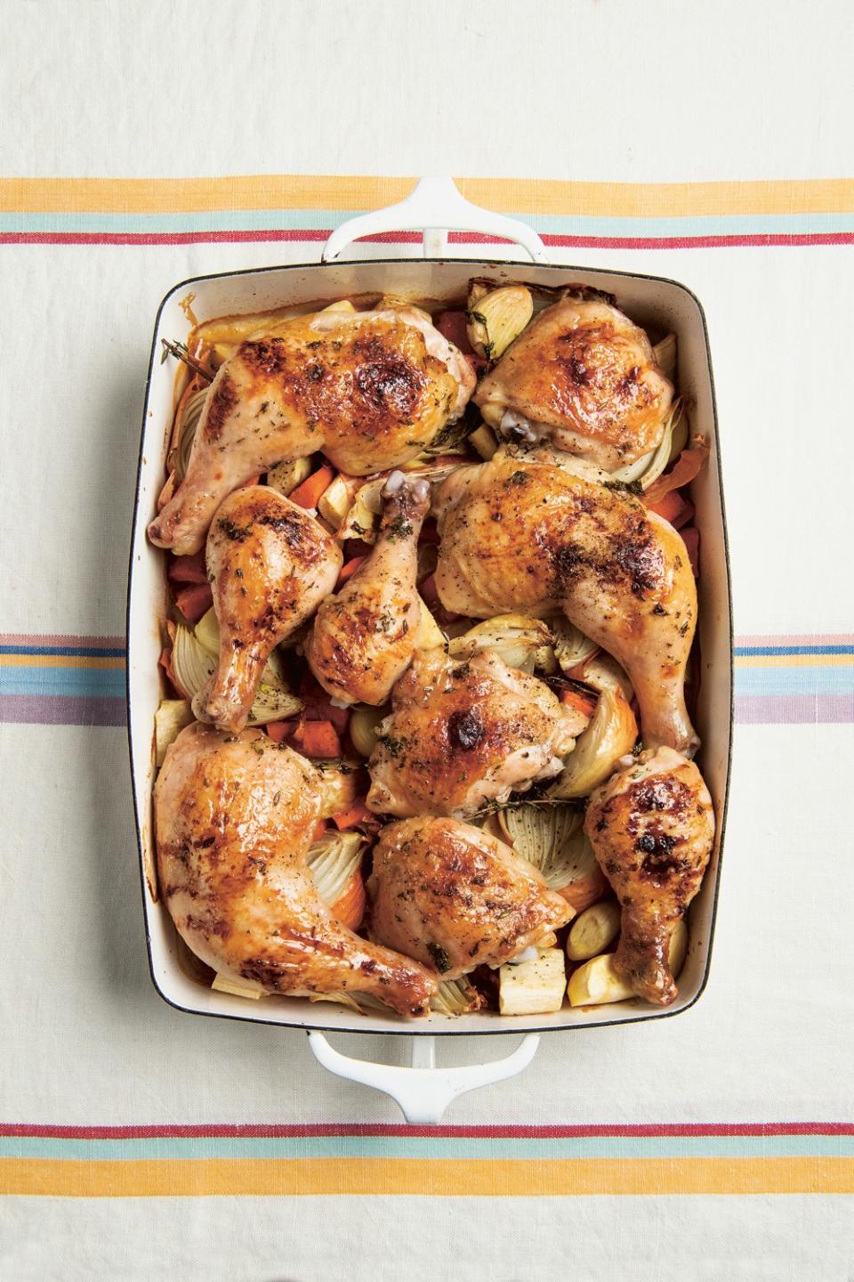 Roasted chicken.