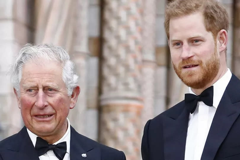 Prince Harry and his father King Charles, pictured in 2019