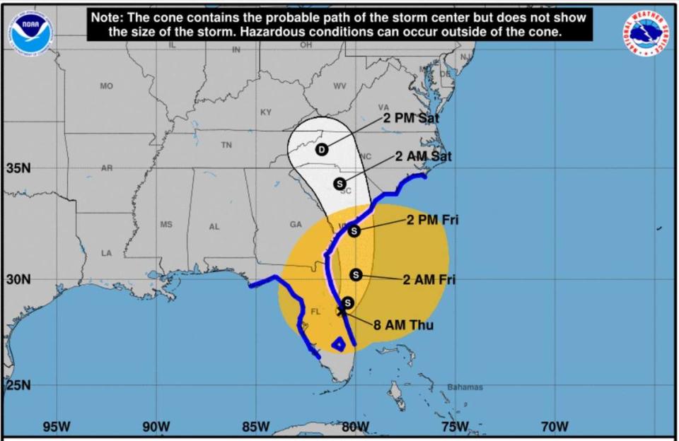 Tropical Storm Ian forecast.