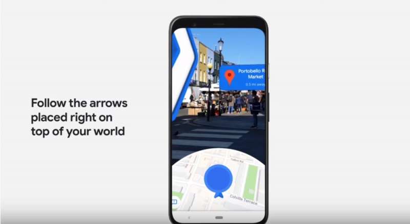 20191216Google Maps日前推出AR導航功能Live View (取自Google官網)