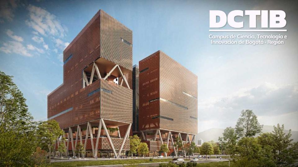 Así será la sede del La construcción de la sede del Distrito de Ciencia, Tecnología e Innovación de Bogotá Región. Estará en donde actualmente funciona la Gran Carpa Américas de Corferias. Foto: Cortesía