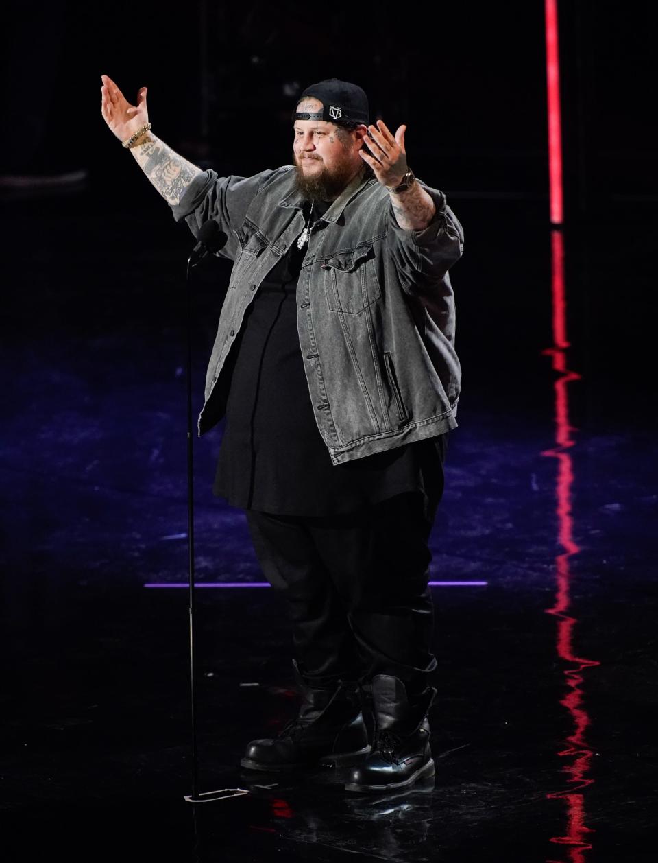 Jelly Roll appears at the NHL Awards at Bridgestone Arena on Monday, June 26, 2023, in Nashville, Tennessee.