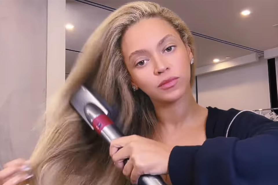 <p>Beyonce/Instagram</p> Beyoncé on Instagram showing her hair routine.