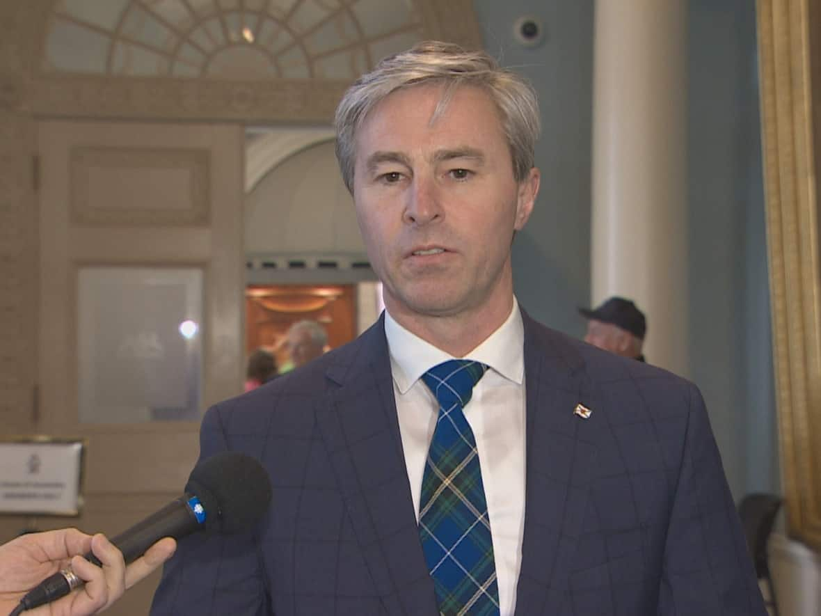 Premier Tim Houston says his government's top focus continues to be fixing the health-care system. (David Laughlin/CBC - image credit)