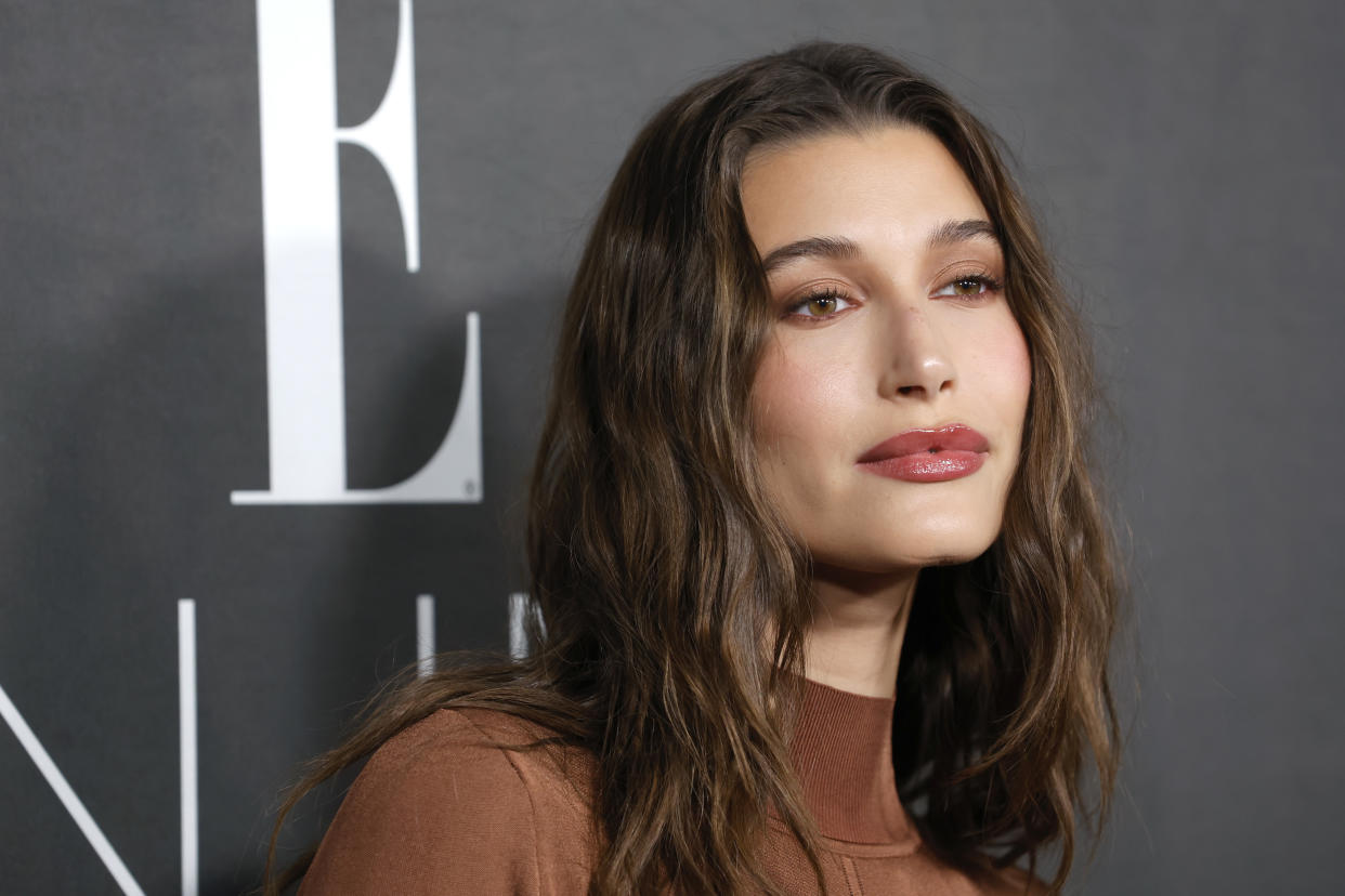 Hailey Bieber reflects on her health scare eight months after suffering a ministroke. (Photo: Getty Images)