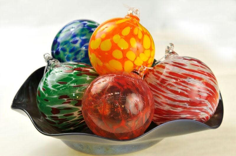 The Glass Axis holiday sale will feature works of original glass art.