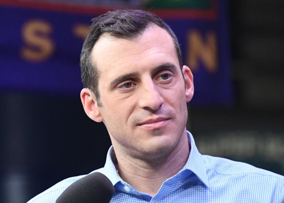 Doug Gottlieb hosting a radio show at the Super Bowl