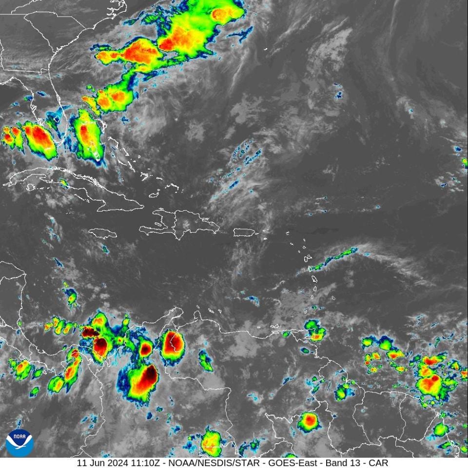 Tropical conditions 7:30 a.m. June 11, 2024.