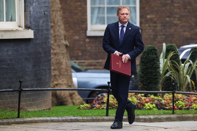 British ministers attend a cabinet meeting in London