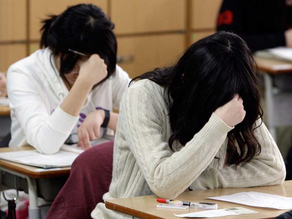 Students Test Classroom Exam