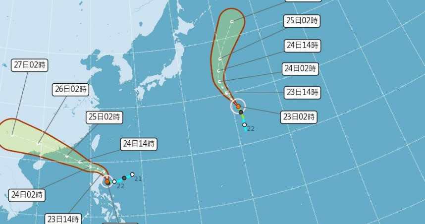 馬鞍變胖增強中。（圖／翻攝中央氣象局）