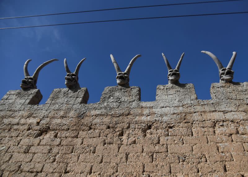 Bolivian house with devil sculptures spooks highland city