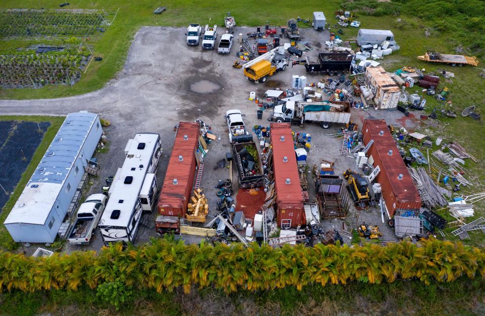 Nurseries that had become storage depots for landscape maintenance companies in Heritage Farms were in violation of the county zoning code.