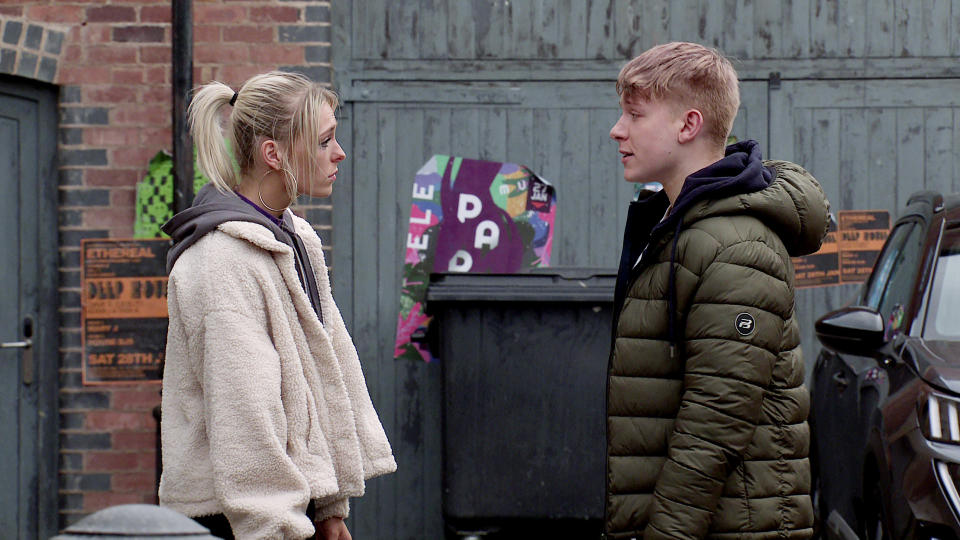 FROM ITV

STRICT EMBARGO - No Use Before Saturday 10th December 2022

Coronation Street - Ep 1084445

Wednesday 4th January 2023

. When Lauren [CAIT FITTON] takes a call from her Dad, warning her to steer well away from the market today, a worried Max Turner [PADDY BEVER] reckons they should call the police and warn people. Will they be in time? 

Picture contact - David.crook@itv.com

This photograph is (C) ITV Plc and can only be reproduced for editorial purposes directly in connection with the programme or event mentioned above, or ITV plc. Once made available by ITV plc Picture Desk, this photograph can be reproduced once only up until the transmission [TX] date and no reproduction fee will be charged. Any subsequent usage may incur a fee. This photograph must not be manipulated [excluding basic cropping] in a manner which alters the visual appearance of the person photographed deemed detrimental or inappropriate by ITV plc Picture Desk. This photograph must not be syndicated to any other company, publication or website, or permanently archived, without the express written permission of ITV Picture Desk. Full Terms and conditions are available on  www.itv.com/presscentre/itvpictures/terms
