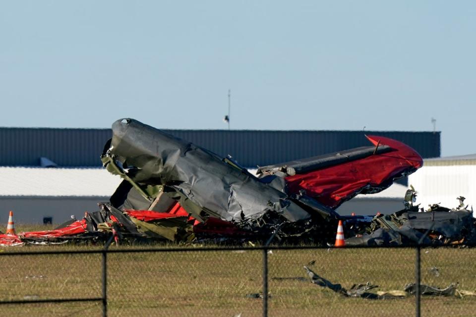 Debris from two planes that crashed (AP)