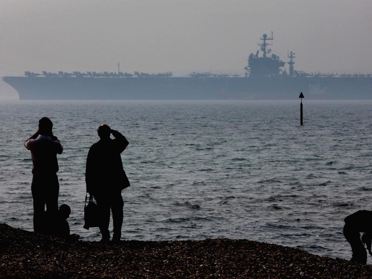 The USS Theodore Roosevelt is already in the Arabian Sea and will join other US Navy assets already in the Gulf of Aden: Getty