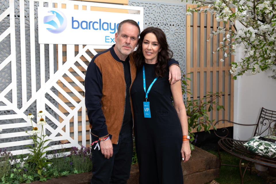 LONDON, ENGLAND - JULY 14: Chris Moyles (L) and Tiffany Austin attend the Barclaycard Exclusive Area at Barclaycard Presents British Summer Time Hyde Park at Hyde Park on July 14, 2019 in London, England. (Photo by Tim P. Whitby/Getty Images Barclaycard Exclusive)