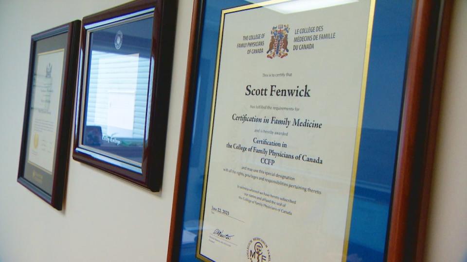 Dr. Fenwick finished his residency program a year ago in family medicine, a path that he says was for him.