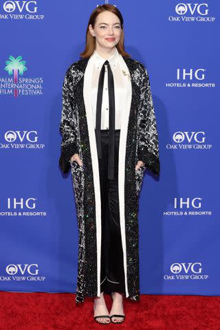 <p>Monica Schipper/WireImage</p> Emma Stone at the Palm Springs International Film Awards on Jan. 4, 2024
