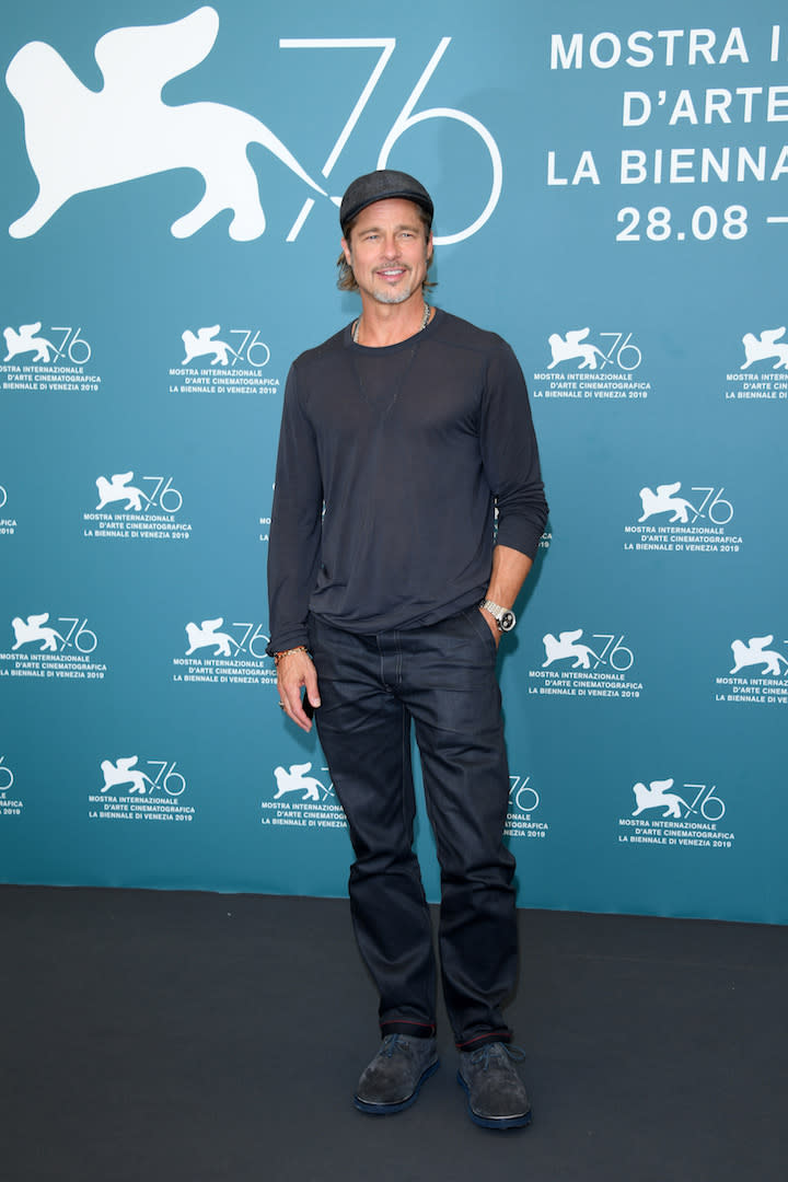 Brad Pitt pleased fans across the globe, as he arrived on the red carpet for the starry 'Ad Astra' photo call. <em>[Photo: Getty]</em>