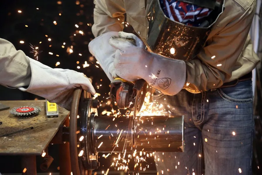 In this 2016 file photo, Woodsboro High School student Justin Spears competes in a welding competition the Nueces County Junior Livestock Show at the Richard M. Borchard Regional Fairgrounds in Robstown.