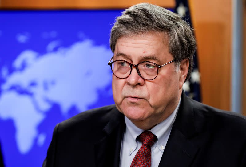 U.S. Attorney General William Barr and Secretary of State Pompeo hold joint briefing about the International Criminal Court in Washington