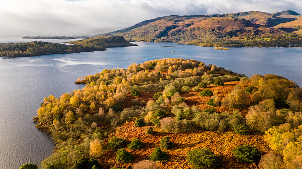 Inchlonaig Island, Loch Lomond, G63 0JU aerial view