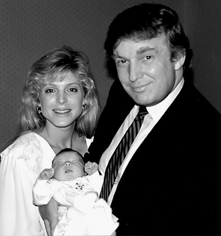 According to gossipeur Linda Stasi, Donald let her into Marla Maples's hospital room when she gave birth so she could report on the baby news. (Photo: NY Daily News Archive via Getty Images)