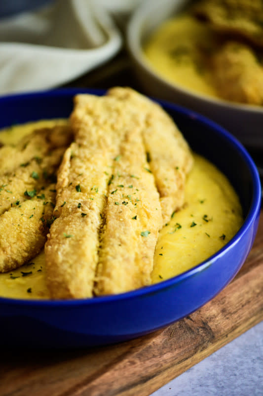 <p>Dude That Cookz</p><p>Cajun Fried Fish & Cheese Grits are a southern delicacy. Easy to make, this recipe is the perfect option for breakfast, brunch, or dinner. If you are from the south or have ever visited, you've most likely heard of fish and grits.</p><p><strong>Get the Recipe: </strong><strong><a href="https://dudethatcookz.com/cajun-fried-fish-grits/" rel="nofollow noopener" target="_blank" data-ylk="slk:Cajun Fried Fish and Cheese Grits;elm:context_link;itc:0;sec:content-canvas" class="link rapid-noclick-resp">Cajun Fried Fish and Cheese Grits</a></strong></p>