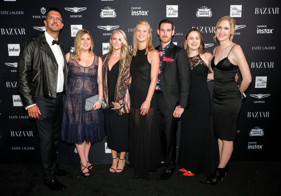 <p>Harry Lewis, Lara Krug, Courtney McGowan, Sarah Kippins, Michael Rudolph, Jennifer Benison, and Lacey Clifford</p>