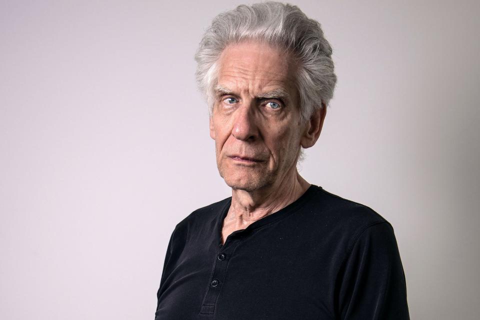 David Cronenberg poses for portrait photographs for the film 'Crimes of the Future', at the 75th international film festival, Cannes, southern France 2022 Crimes of the Future Portraits, Cannes, France