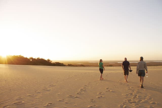 Walking on an Australian beach