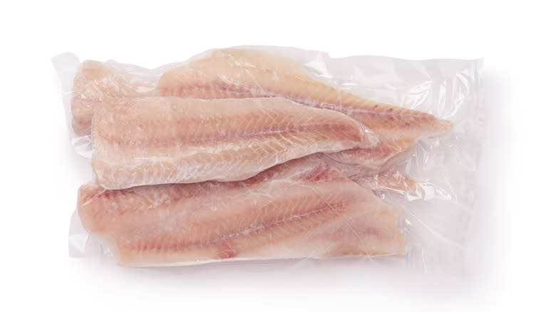 Large frozen pollock fillets