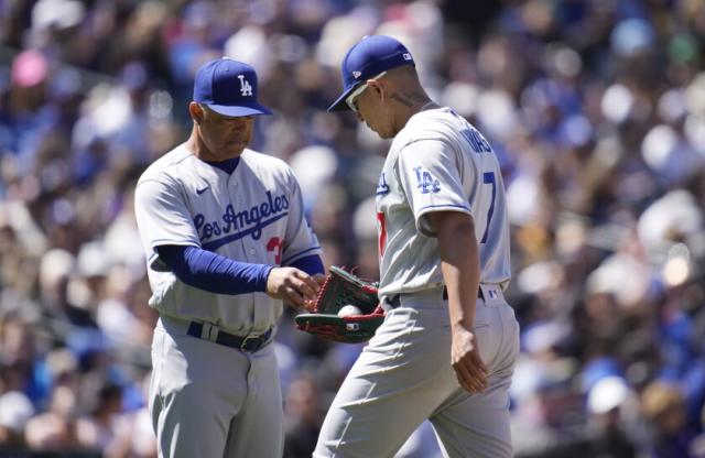 Julio Urías strikes out 12 while the Dodgers rout the Rockies 8-3