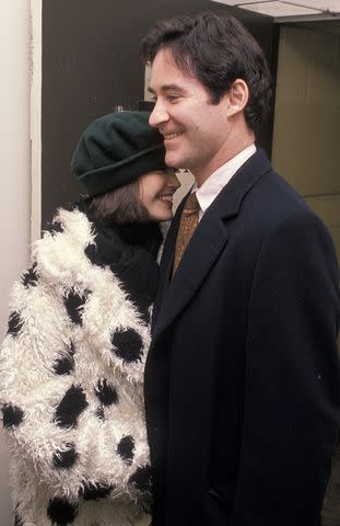 <p>Ron Galella/Ron Galella Collection via Getty </p> Phoebe Cates and Kevin Kline