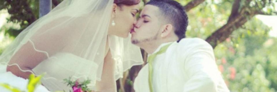 A photo from the wedding of Katherine Altagracia Guerrero De Aguasvivas, left, and Miguel Angel Aguasvivas, right.