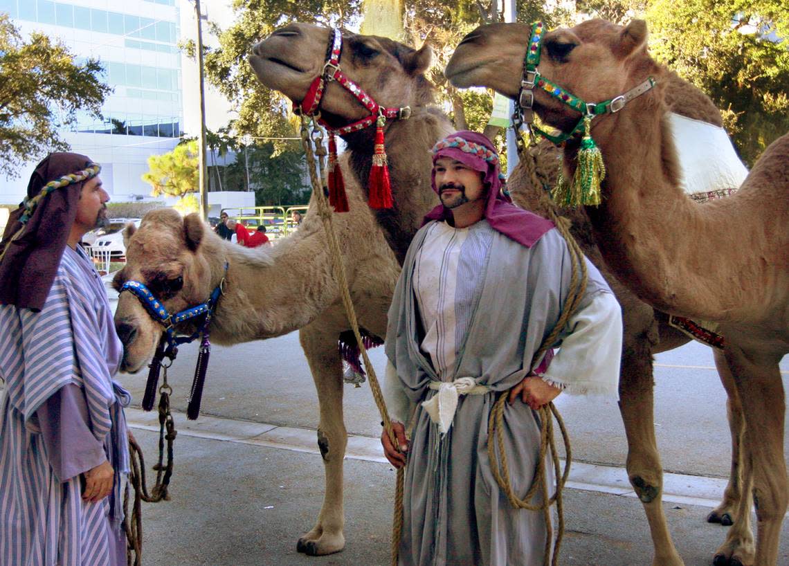 First Baptist Church of Fort Lauderdale celebrate Christmas in 2010 with a pageant including live camels.