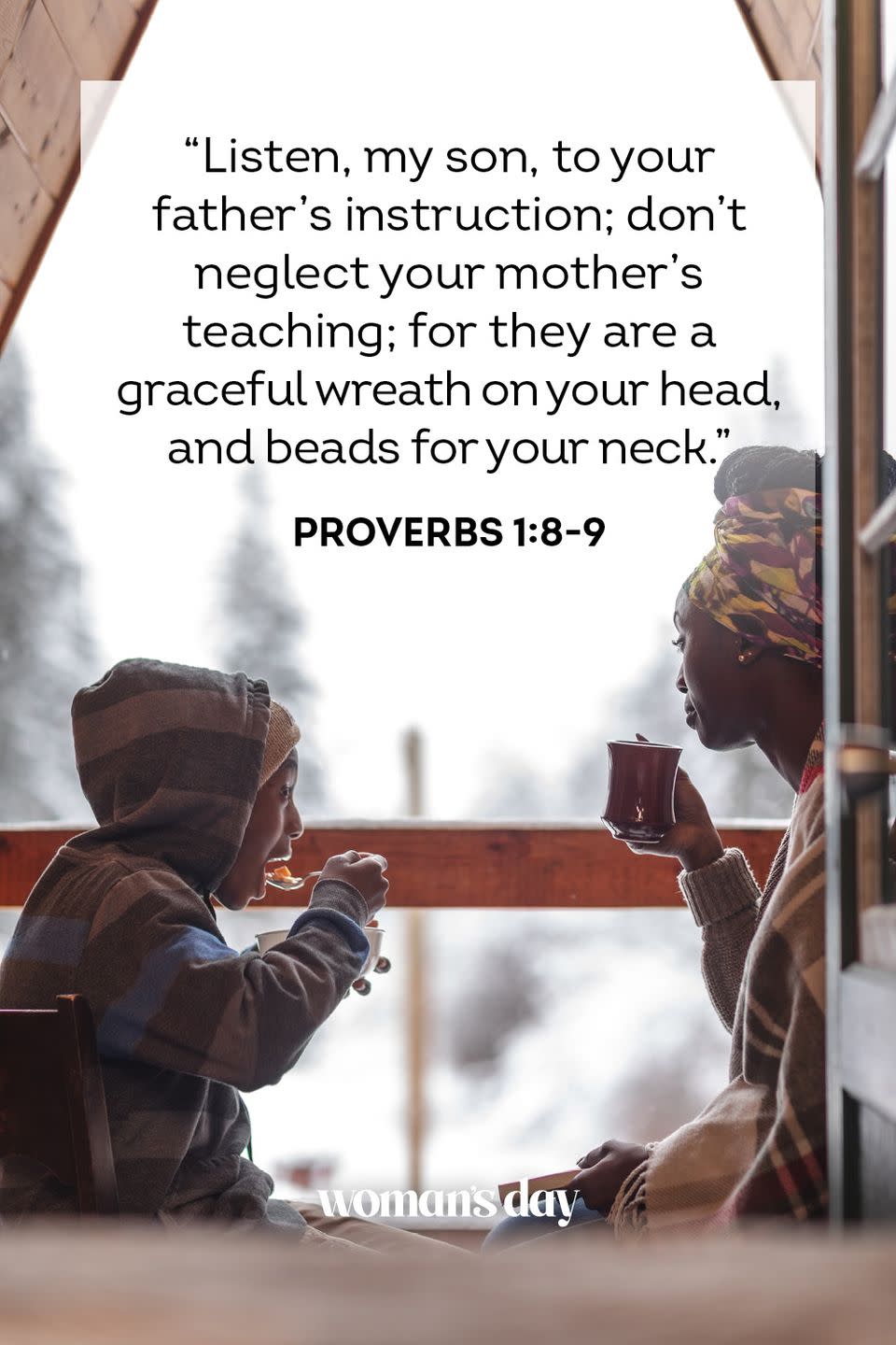 bible verses about mothers proverbs 1 8 through 9