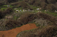 <p>Buildings and trees damaged by the winds of Hurricane Maria are seen near Lares, Puerto Rico, Oct. 6, 2017. (Photo: Lucas Jackson/Reuters) </p>