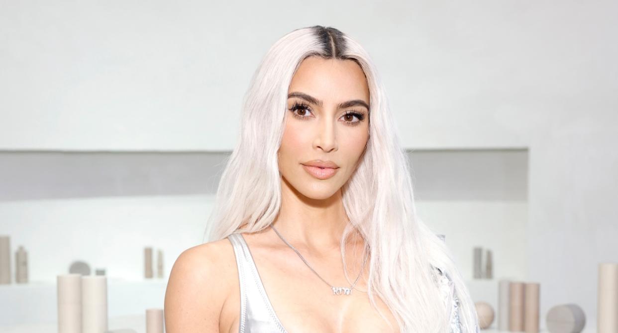 A close up image of Kim Kardashian who drinks charcoal tea. (Getty Images)