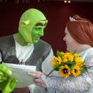 <div class="caption-credit"> Photo by: SWNS</div>After making their love official, it's almost time for Princess Fiona to turn into an ogre.