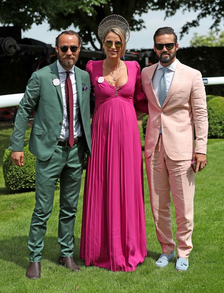 James Middleton, Vogue Williams and Spencer Matthews | Steve Parsons/PA Images via Getty Images