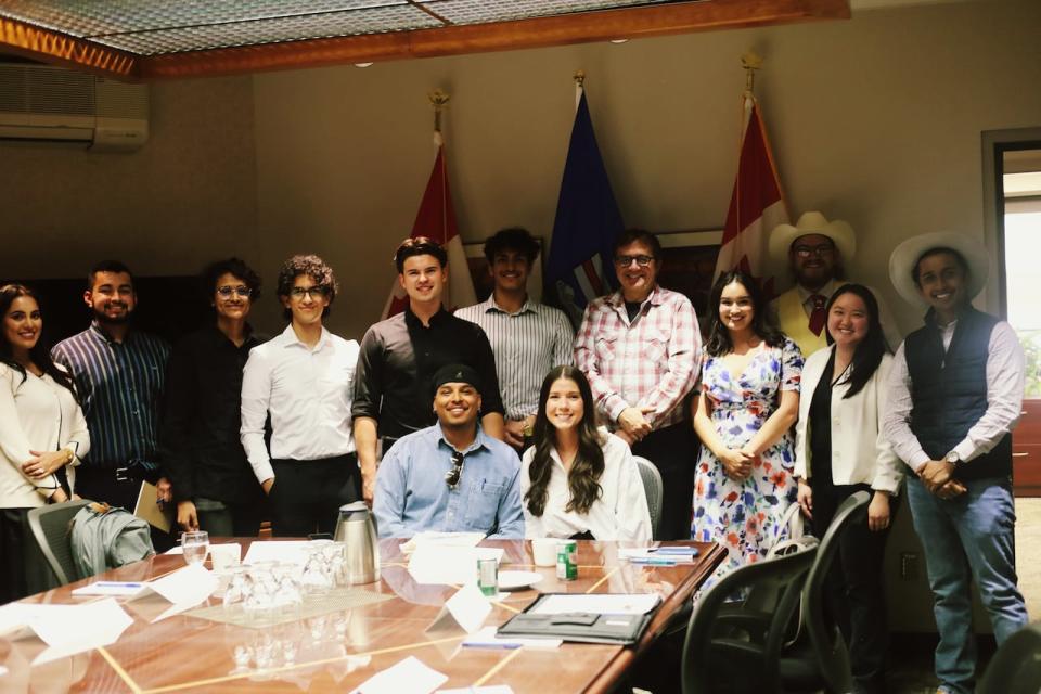 Boyce (bottom-right) says the energy transition needs to be "people-centred". While she was glad to see young voices included during Minister Wilkinson's event, Boyce wants to see more done by government to engage rural populations in Alberta on a topic that directly affects them. 