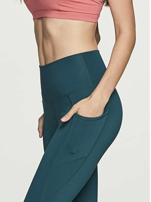 TSLA yoga pants in green