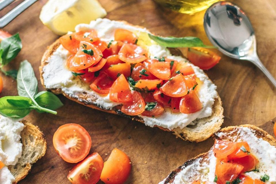 <p>Sara Feigin</p><p>Move over avocado toast, this vegan ricotta toast is the new "it" breakfast. </p><p><strong>Get the recipe: <a href="https://parade.com/1236442/sara-feigin/lizzo-tiktok-vegan-ricotta-toast/" rel="nofollow noopener" target="_blank" data-ylk="slk:Lizzo's Vegan Ricotta Toast;elm:context_link;itc:0;sec:content-canvas" class="link ">Lizzo's Vegan Ricotta Toast</a></strong></p>