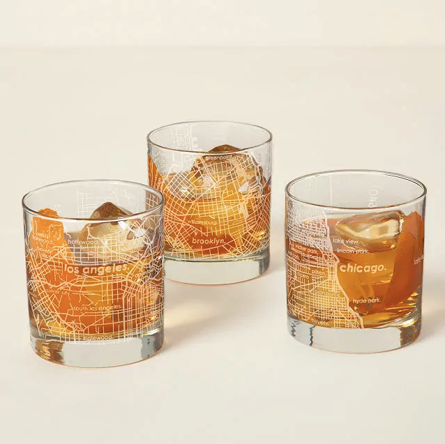 28) Uncommon Goods Urban Map Glass