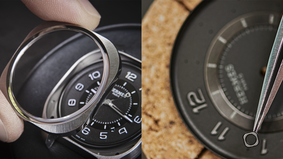 H08的時標數字0（圖右），看起來就像錶圈（圖左）的縮小版，也許只是個無心的巧合，但比對起來還是覺得是個美麗的配置。