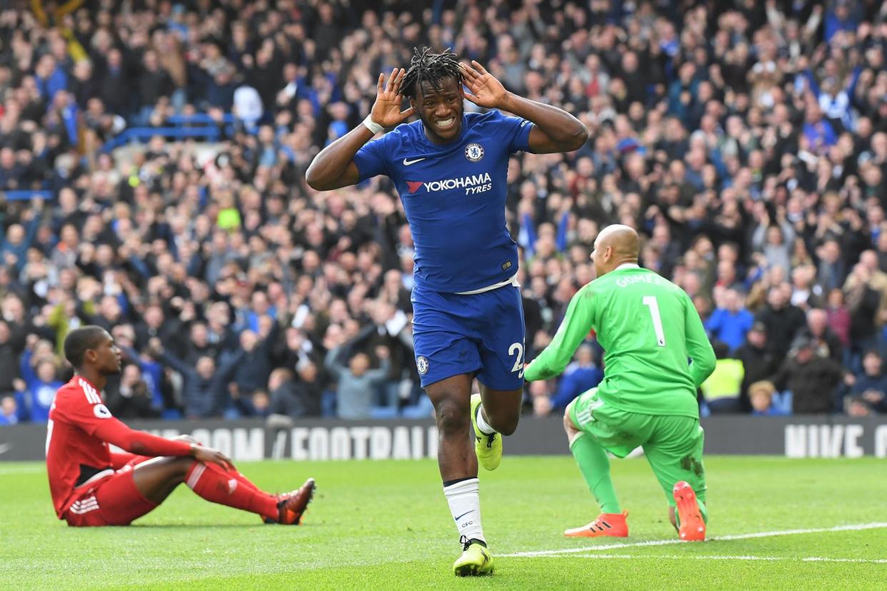 On target | Michy Batshuayi bagged a brace against Watford: Chelsea FC via Getty Images