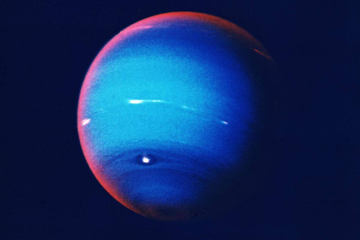 New discovery: Rare diamonds form in the centre of Neptune (pictured) and Uranus: Getty Images